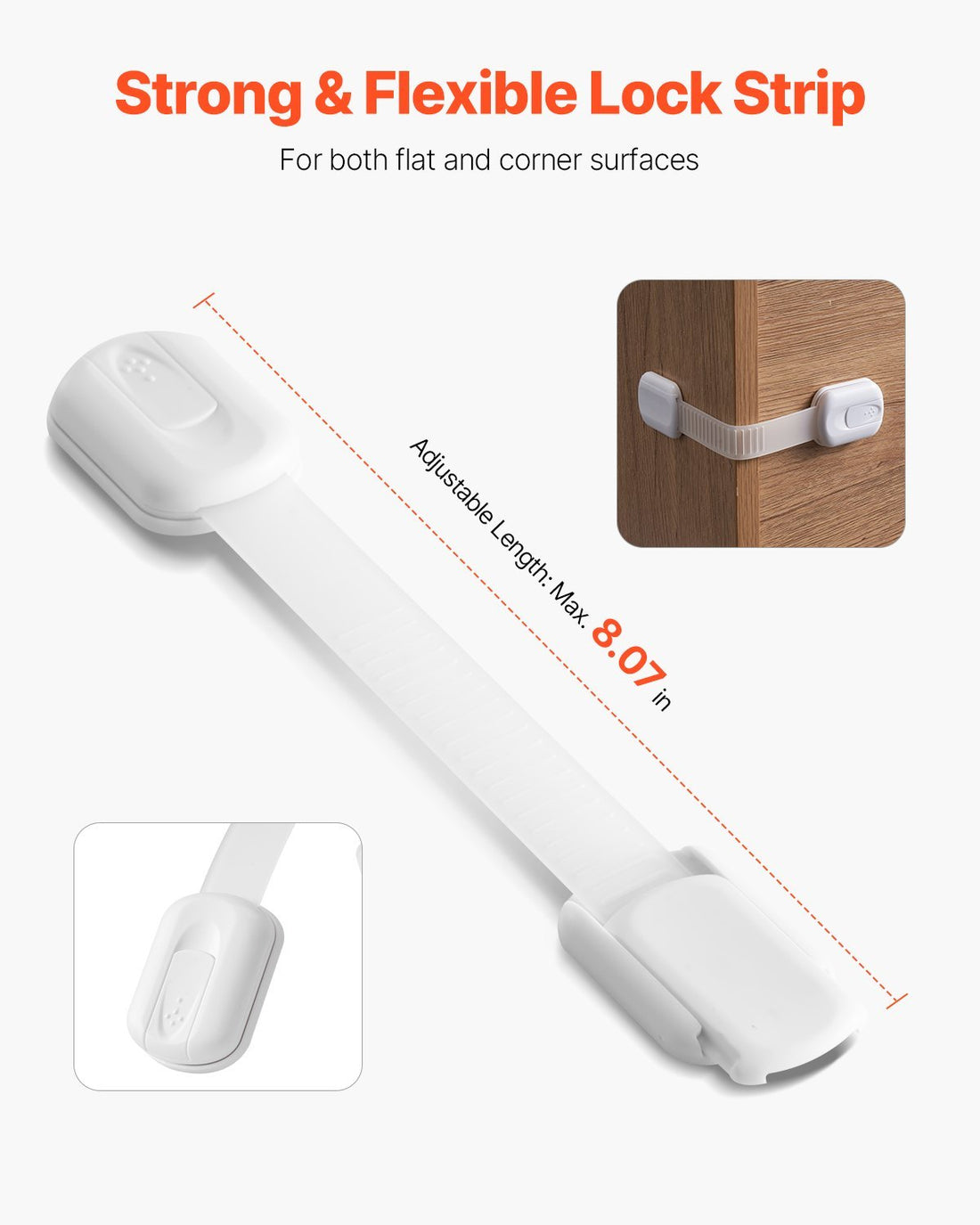 Child Safety Cabinet Locks - 8 Pack | Baby Proof Drawers & Cabinets