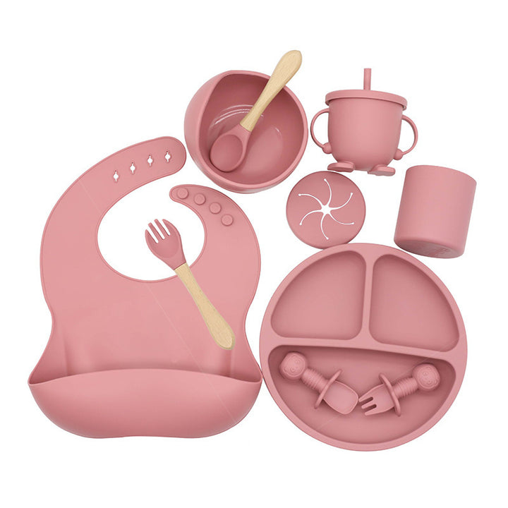 Silicone Baby Feeding Set - Complete 6-Piece Mealtime Kit for Infants & Toddlers