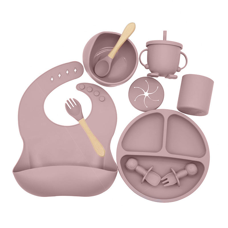 Silicone Baby Feeding Set - Complete 6-Piece Mealtime Kit for Infants & Toddlers